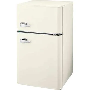 Insignia 3.1 cu. ft. Retro Mini Fridge with Top Freezer (Creamy Vanilla)
