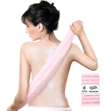 Yiclick Exfoliating Body Scrubber - Premium Back Scrubber & Washcloth Set
