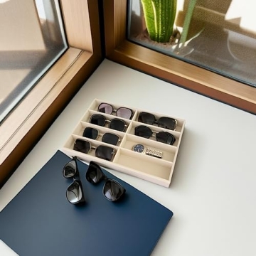 Velvet Sunglasses Watch Organizer Stackable Tray Elegant