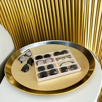 Velvet Sunglasses Watch Organizer Stackable Tray Elegant