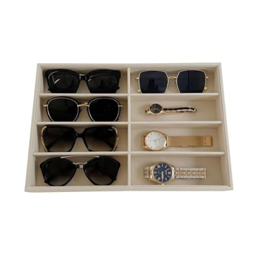Velvet Sunglasses Watch Organizer Stackable Tray Elegant