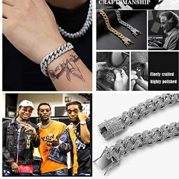 Stylish Honsny Cuban Link Bracelet in Gold or Silver