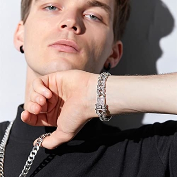 Stylish Honsny Cuban Link Bracelet in Gold or Silver