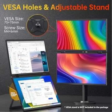 VisionOwl 15.6" Portable Monitor - Dual Screen for On-the-Go