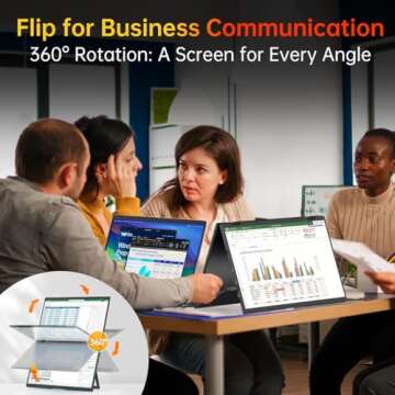 VisionOwl 15.6" Portable Monitor - Dual Screen for On-the-Go