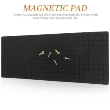 Magnetic Soldering Mat for Electronics Repair - Memory Positioning Maintenance Mat, 6.49x2.55 Inch (Black)