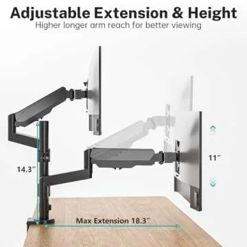 WALI Dual Monitor Mount for 17-32 Inch Screens