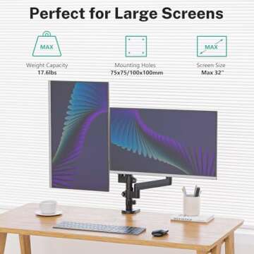 WALI Dual Monitor Mount for 17-32 Inch Screens
