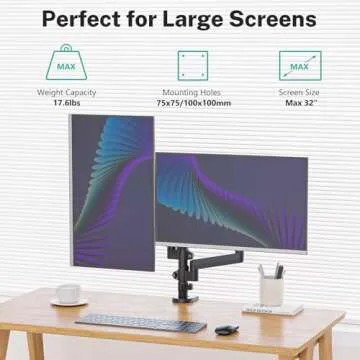WALI Dual Monitor Mount for 17-32 Inch Screens