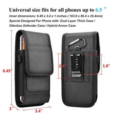 Njjex Phone Holster for Samsung Galaxy S24 Ultra S23 S22 S21 S20 Note 20 A35 A55 A15 A14 A54 A02S A1...