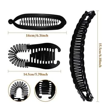 Willbond 9 Piece Classic Banana Hair Clips Set for Women
