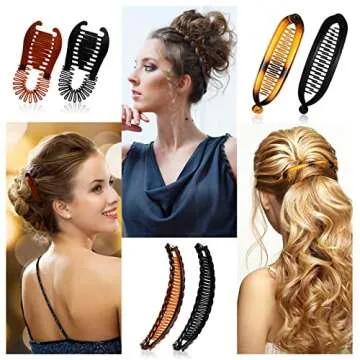 Willbond 9 Piece Classic Banana Hair Clips Set for Women