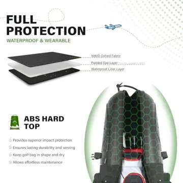 UNIHIMAL Golf Travel Bag with Hard Case Top for Easy Travel