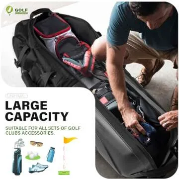 UNIHIMAL Golf Travel Bag with Hard Case Top for Easy Travel