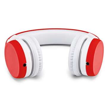NENOS Kids Headphones Children’s Headphones for Kids Toddler Headphones Limited Volume (Red)