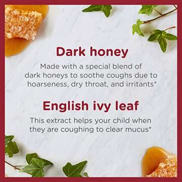 Zarbee's Kids All-in-One Daytime Cough for Children 6-12 with Dark Honey, Turmeric, B-Vitamins & Zinc, #1 Pediatrician Recommended, Drug & Alcohol-Free, Grape Flavor, 4FL Oz