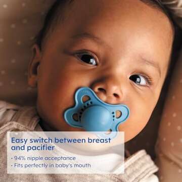 MAM Night Pacifiers (2 Pacifiers & Sterilizing Box), MAM Pacifiers 0-6 Months, Best Pacifier for Breastfed Babies, Unisex, Glow in the Dark Pacifier