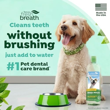 TropiClean Fresh Breath Water Additive for Dogs 33.8 oz