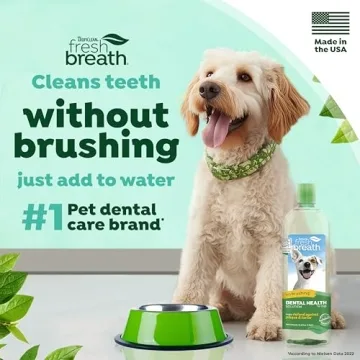 TropiClean Fresh Breath Water Additive for Dogs 33.8 oz