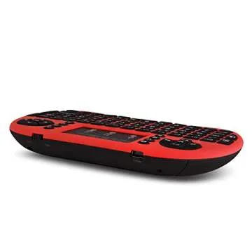 Rii i8+ Mini Wireless 2.4G Backlight Touchpad Keyboard with Mouse for PC/Mac/Android, Red (mwki8+)