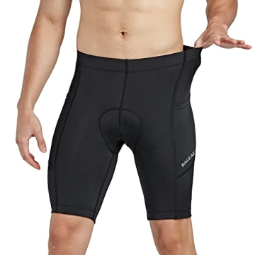 BALEAF Men's Padded Bike Shorts with Pockets UPF 50+