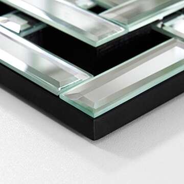 KOHROS Art Decorative Wall Mirrors Large Grecian Venetian Mirror for Hotel Home Vanity, Sliver (27.5" W x39.5 H)