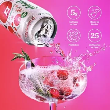 POPPI Sparkling Prebiotic Soda - 12 Pack Cranberry Fizz