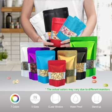 120pcs Mylar Bags for Food Storage & Packaging Solutions