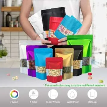 120pcs Mylar Bags for Food Storage & Packaging Solutions