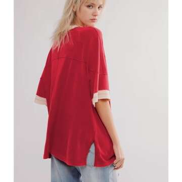 Songling Womens 3/4 Length Sleeve Casual Loose Fit Summer Tee Shirt Basics Cotton t Shirts Trendy To...