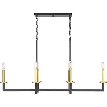 Blakely 6-Light Chandelier in Graphite and Satin Brass