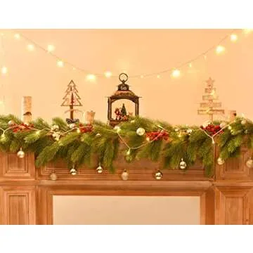 Gomat 6Ft Realistic Christmas Pine Garland for Decor