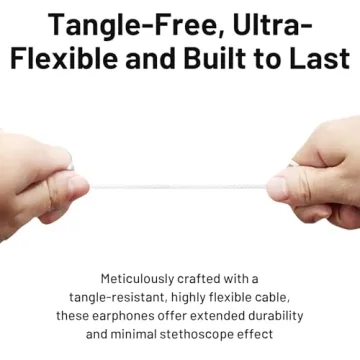 Comfortable and Stylish 2 Pack Wired Earbuds with Mic