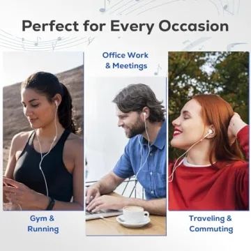 Comfortable and Stylish 2 Pack Wired Earbuds with Mic