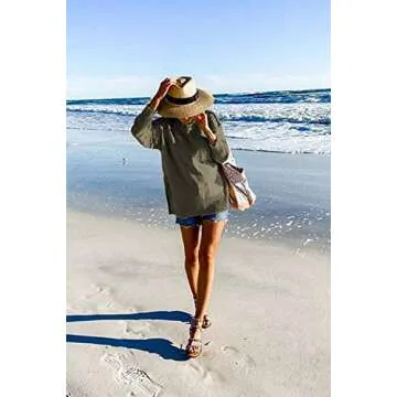 MEROKEETY Women's 2024 Fall Casual Crew Neck Side Split Pullover Sweater Loose Long Sleeve Jumper Top, Green, L