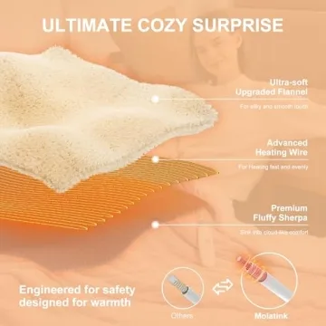 Molatink Heating Blanket Ultra Warm Electric Throw
