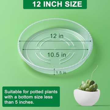 Durable Hoewina Plant Saucer 6 Pack 12 Inch