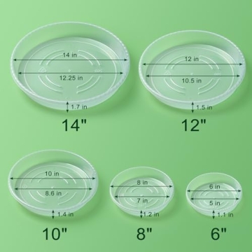 Durable Hoewina Plant Saucer 6 Pack 12 Inch