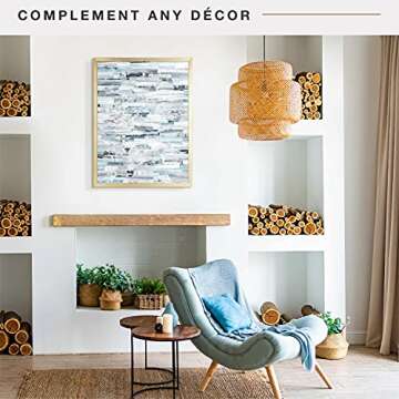 MCS Foundation 18x24 Poster Frame Traditional Brass, Vertical & Horizontal Wall Hanging Large Picture Frame for Photos, Posters & Art Prints (1-Pack)