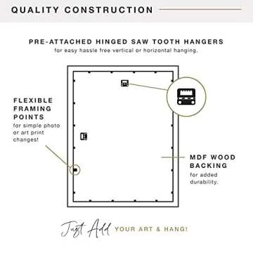 MCS Foundation 18x24 Poster Frame Traditional Brass, Vertical & Horizontal Wall Hanging Large Picture Frame for Photos, Posters & Art Prints (1-Pack)