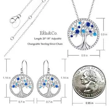 Elegant Tree of Life Jewelry Necklace Set for Women