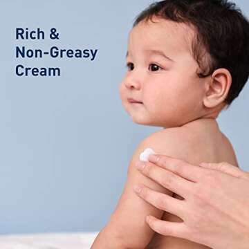 CeraVe Baby Cream, Gentle Moisturizing Cream with Hyaluronic Acid, Paraben, Phthalate, & Fragrance Free, 5 Ounce