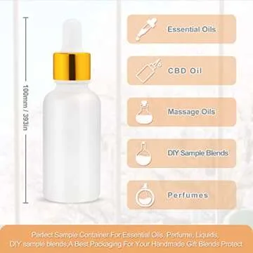 Essential Oils Frosted Glass Bottles - 30ml with Dropper