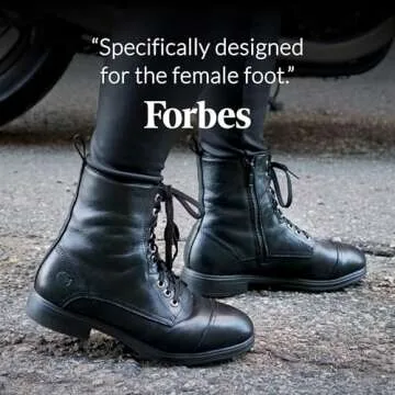 XENA Spice Women’s Safety Steel Toe Work Boots, Premium Leather, Lightweight, Breathable, Comfortable, Slip Resistant, Laces and Side Zipper, ASTM F2413-18 Certified, OSHA Compliant, Black, 8 M