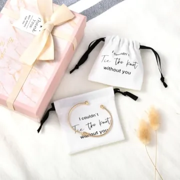 Bridesmaid Jewelry Pouch Set - 16 Pcs Drawstring Bags