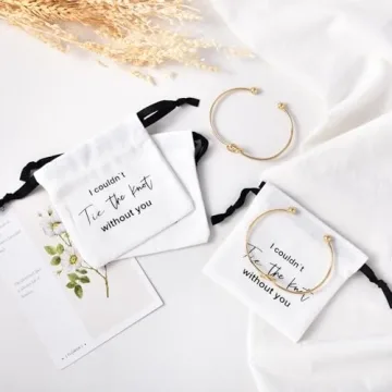 Bridesmaid Jewelry Pouch Set - 16 Pcs Drawstring Bags