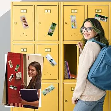 Karenhi 100 Pcs Magnetic Picture Frame Flexible Magnetic Photo Holder with Inserts for 2" x 6" PVC Frames Magnet Photo Sleeves for Refrigerator Wedding Grad Party Baby Shower Picture Booth, Vertical