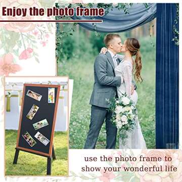 Karenhi 100 Pcs Magnetic Picture Frame Flexible Magnetic Photo Holder with Inserts for 2" x 6" PVC Frames Magnet Photo Sleeves for Refrigerator Wedding Grad Party Baby Shower Picture Booth, Vertical