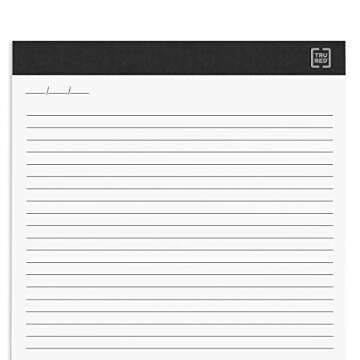 TRU RED Notepads, 8.5-inch x 11.75-inch, Narrow Ruled, White, 50 Sheets/Pad, 12 Pads/Pack (TR57384)