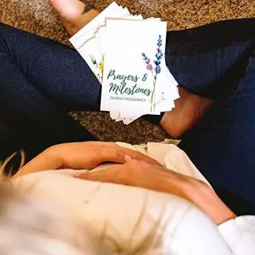 Pregnancy Prayer Cards, Weekly Prayer & Milestone Cards for Expecting Mother, Pregnancy Congratulations Gift for First Time Mom, Pregnancy Must Haves First Trimester Pregnancy Essentials for Mom to Be